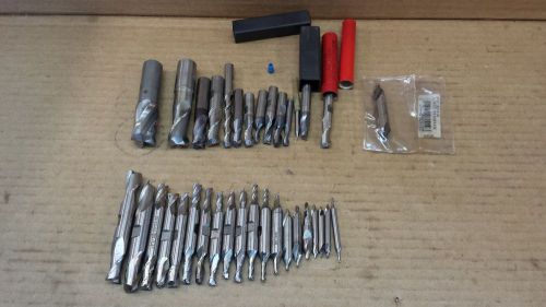 Nice lot of 35 assorted end mills cutters for milling machine/lathe for sale