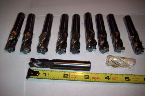 Lot #2 Of 10   ReGround  1/2 CARBIDE  4 FLUTE END MILL  CENTER CUTTING END MILL