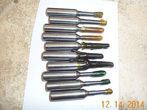 Lot of 10 Resharpened M A Ford 1/2&#034; shank Solid Carbide Boring Bars .180 - .300&#034;