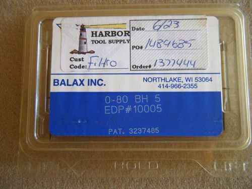 BALAX Thread form 0-80   BH5 Tap HSS  Made in USA NEW 9 PCS LOT EDP #10005