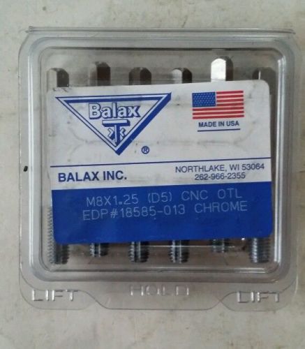 M8 X 1.25 BD (D5) CHROME PLATED  BALAX ROLL / FORM TAPS  6 PCS