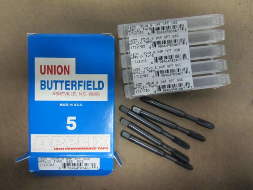 1 new ub union butterfield m5 x 0.8 applix d4p 3 flutes metric spiral point tap for sale