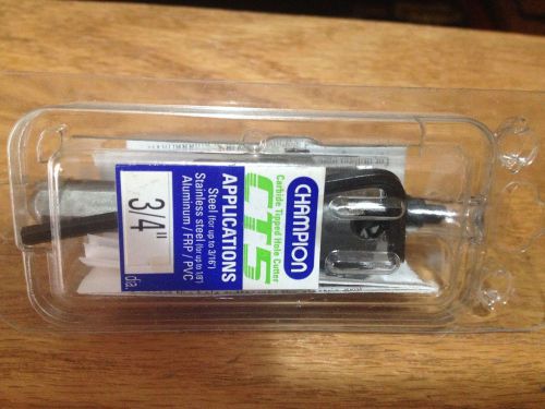 Champion CT5 Carbide Tipped Hole Cutter 3/4&#034; Dia. New unopened box