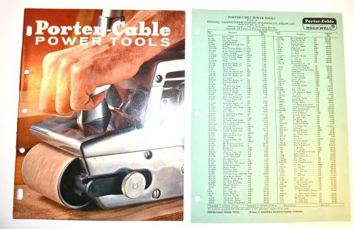 1962 Porter-Cable POWER TOOLS CATALOG PR109R + PRICE LIST GROUP 14 Sander Saw