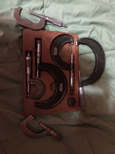 6 vintage caliper micrometer - proto 2x brown &amp; sharpe lufrin rule 2x starrett for sale