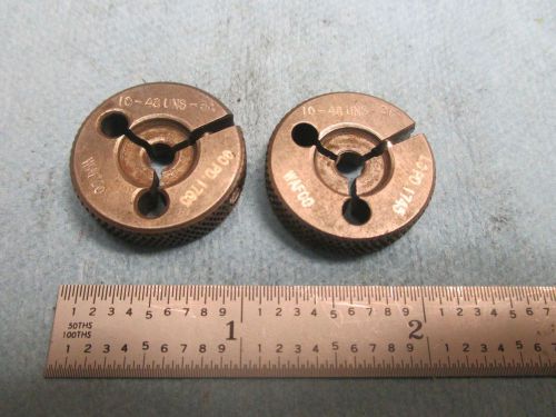10 48 uns 3a thread ring gage go no go #10 p.d.&#039;s = .1765 &amp; .1745 machine tools for sale