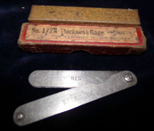 VINTAGE L.S. Starrett  THICKNESS Gage No. 172-A IN RARE ORIGINAL BOX NICE NR