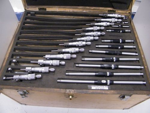 23 piece micrometers set with wooden protective box for sale