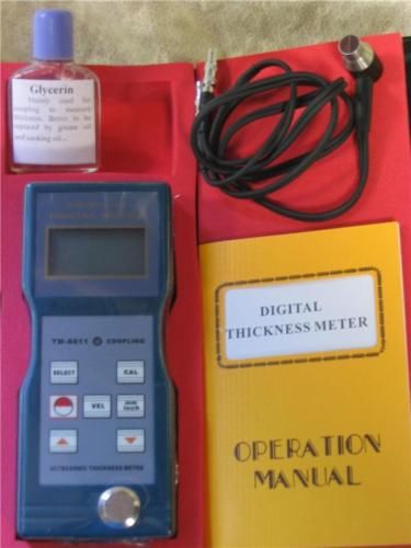Ultrasonic thickness gauge meter steel iron glass pvc zinc copper aluminum &amp;more for sale
