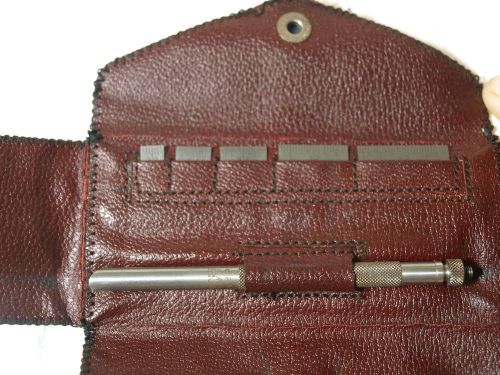 Set of Tempered Steel Rules W/Holder Lufkin No. 20-S in Leatherette Case-