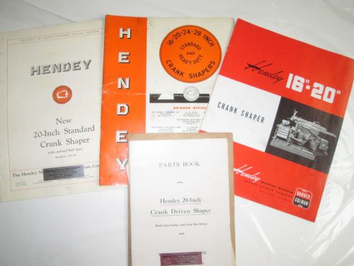 Hendy machine crank shapers, general literature and information.  16&#034; to 28&#034; for sale