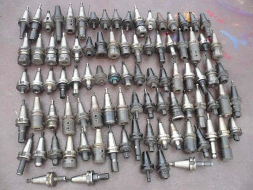 BT40 CNC tool holders, collet, end mill holders, lot of (90)
