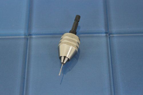 TEMO Keyless Chuck Adaptor 1/4&#034; HEX SHANK to Conventional or Micro-size Drill bi