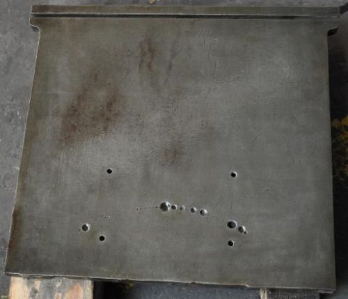 CAST IRON 22-1/2&#034; X 22-3/4&#034; CORED PLATE with &#034;T-SLOT&#034;