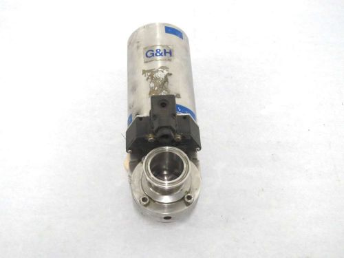 G&amp;h sanitary 1-1/2 in pneumatic stainless tri-clamp butterfly valve b481281 for sale