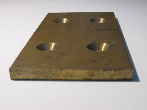 4# brass mounting plate-hit miss-steampunk-4-1/8&#034; x 8-1/8&#034; x 3/8&#034; - for sale