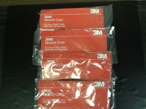 Esd static mat ground cord w/1 megohm resistor 3m 3040 15ft long w/10mm snap 2pk for sale