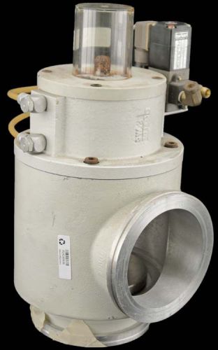Leybold-heraeus 28176b3 right angle vacuum valve +burkert 420-g 2.5-10bar parts for sale