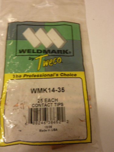 TWECO  WMK14-35    MIG CONTACT TIPS  QTY. 25  FREE SHIPPING!!!!