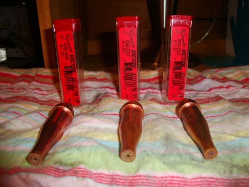 Genuine victor oxy acetylene cutting torch tips 3,4,5 size set of 3, new for sale
