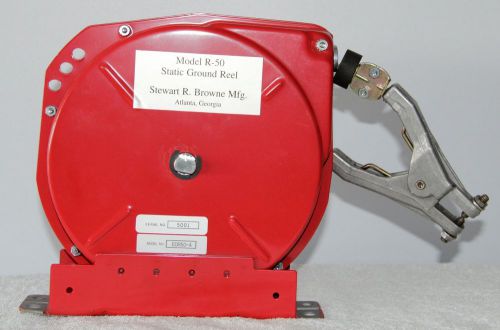 Static ground cable reel and reb clamp - stewart browne 50 ft model r-50 for sale