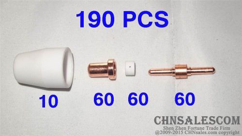 190 PCS PT-31 Plasma Cutter Consumabes  Extended TIP Electrode For Cut-40