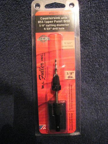 W.L. FULLER C6HTC 9/64&#034; TAPER POINT DRILL BIT WITH 3/8&#034; COUNTERSINK