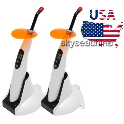 2set dental wireless cordless curing light teeth whitening lamp woodpecker usa for sale