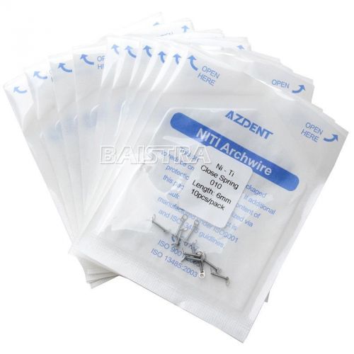 SALE 10 Packs Dental Orthodontic Closed Coil Spring 0.010&#034; 6mm 10 PCS/Pack