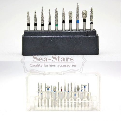 New Clear 16 Pcs &amp; Black 10 Pcs Dental FG 1.6 Diamond Burs Set Porcelain Sale