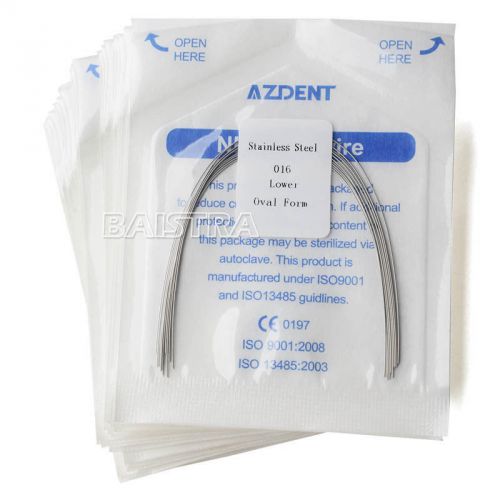 50X Dental Orthodonic Arch Wire Stainless Steel Round Oval 10pcs/Pack