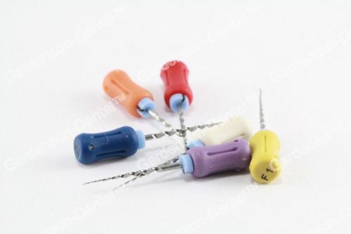 6PCS HTM NiTi Large Tapered Rotary Super File for Hand Use 21mm assorted size CE