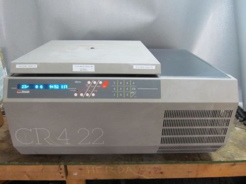 Jouan cr422 refrigerated benchtop centrifuge with rotor &amp; buckets for sale