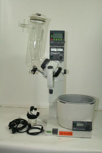 Buchi rotavapor r-205 rotary evaporator with heating bath b-490 and glassware for sale