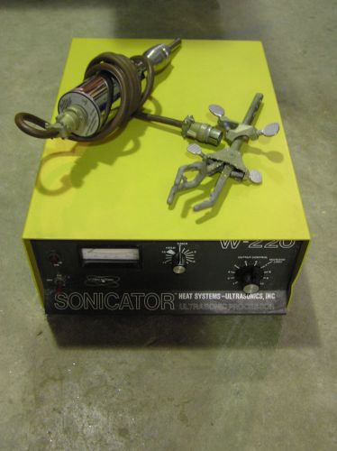 Sonicator w-220 - ultrasonic processor - dismembrator - homogenizer &amp; probe for sale