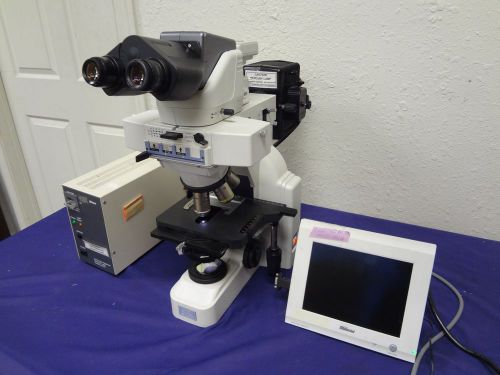 Nikon Eclipse E400 Epi-Fluorescence Microscope W/ Plan Objectives &amp; Sight Camera