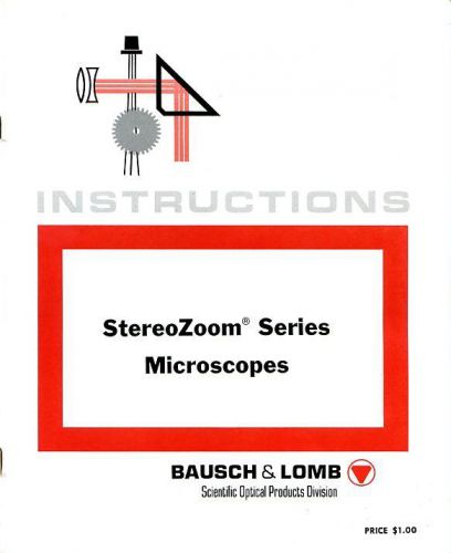 Bausch &amp; lomb stereo zoom series microscope catalog on disk in pdf file format for sale