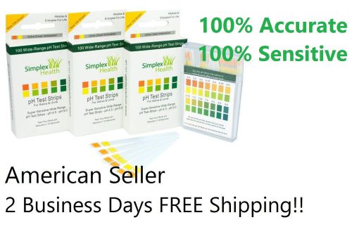 Brand new sealed saliva urine ph accurate test strips -100 units-2 days shipping for sale