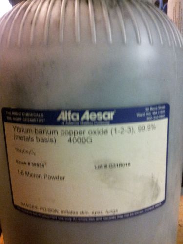 100 grams of superconductor alfa aesar yttrium barium copper oxide (1-2-3) 99.9% for sale