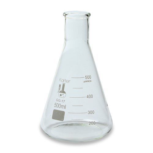 213g29 karter scientific 500ml narrow mouth erlenmeyer flask new for sale