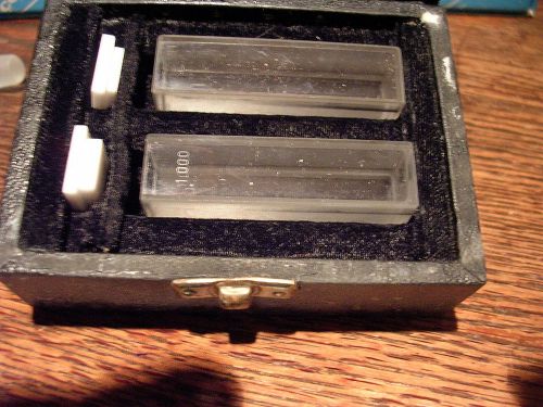 HELLMA GLASS SPECTROMETER  CELL MODEL 1000  LOT OF 2