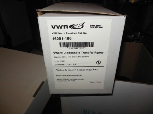 VWR 16001-196 disposable transfer pipettes  Q100