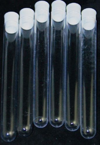 Pack/500 polystyrene plastic test tubes 13x100mm w/caps for sale