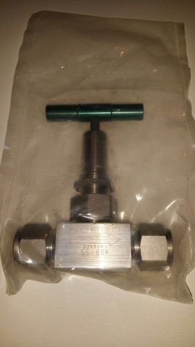 NEW SWAGELOK SS-8BK: 1/2&#034; tube fitting, bellows-sealed valve.