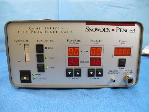 Snowden &amp; Pencer Computerized High Flow Insufflator 89-8600 with CO2 Yoke