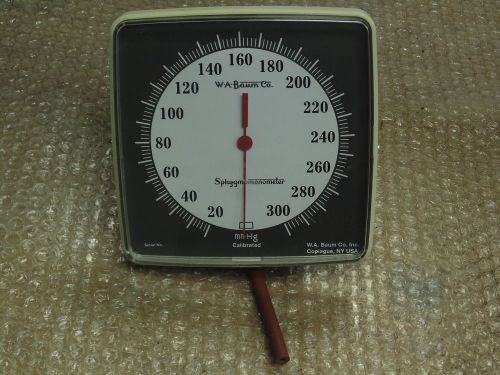 W.a. baum baumanometer wall aneroid sphygmomanometer 0950nl (4in connector only) for sale
