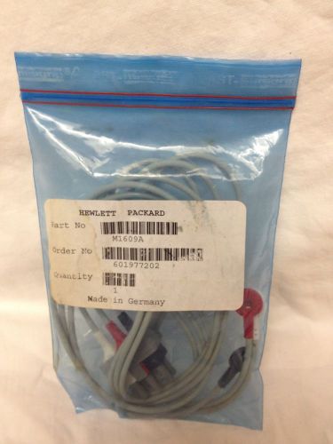 NEW HP M1609A 3-lead Leadwire Set w/ Safety Connector Unshielded