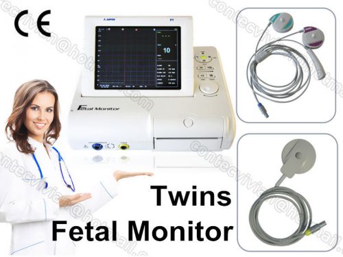CONTEC CE proved CMS800G Fetal Monitor FHR TOCO Fetal movement +Free twins probe