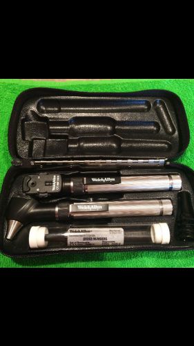 Welch allyn pocketscope otoscope ophthalmoscope &amp; hard case - model 13010 for sale