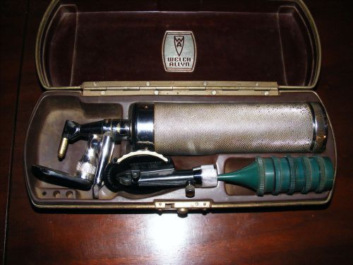 Vintage welch allyn otoscope ophthalmoscope diagnostic set w bakelite case for sale